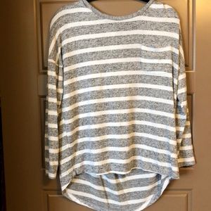 Merona Gray & White Striped Sweater